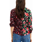 Camisa Fruncido Delantero Para Mujer 24swcw15/3000 Desigual® Multicolor Floreado L