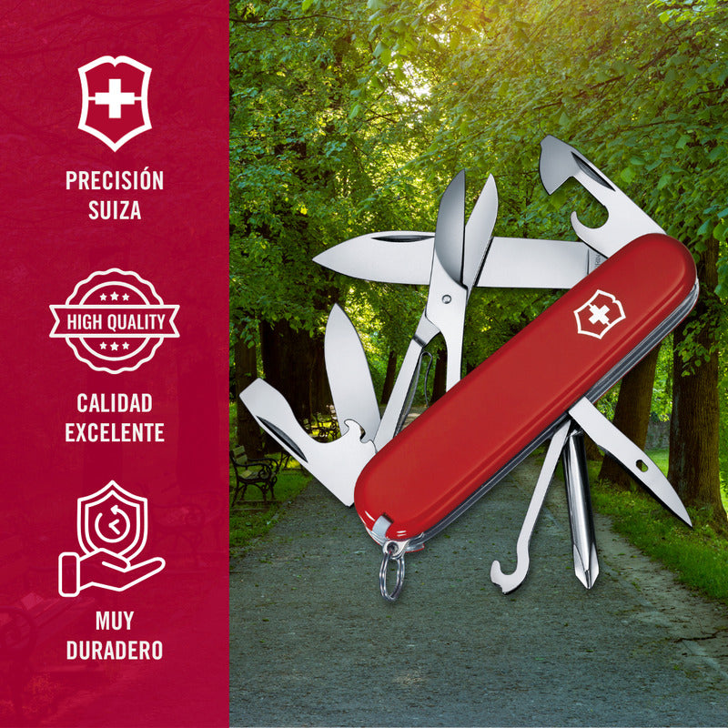 Navaja Super Tinker 1.4703 14 Funciones Marca Victorinox® Rojo