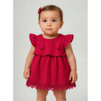 Vestido Ligero Para Bebé Mod.1921 Fresa Marca Mayoral® Fresa Lisa 36 Meses
