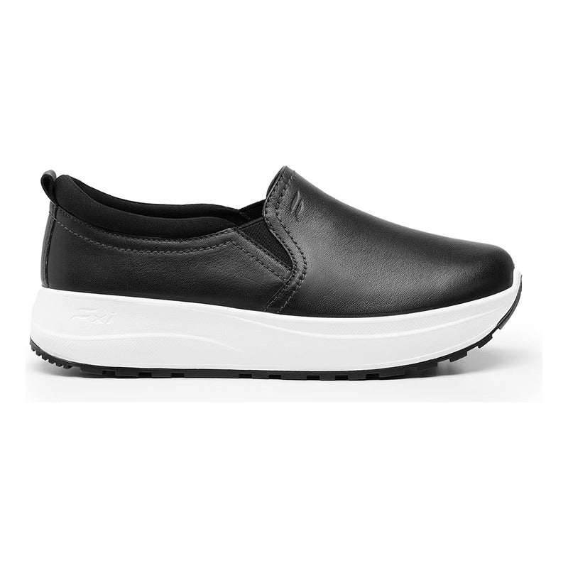 Tenis Para Mujer Slip On Mod.117207 Marca Flexi® Negro Lisa 25.5 Mx
