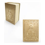 Set De Comunión Vela+biblia+caja De Madera Diseño Religioso