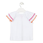 Blusa Holgada Con Adorno En Manga Mod.916-1022 Marca Losan®