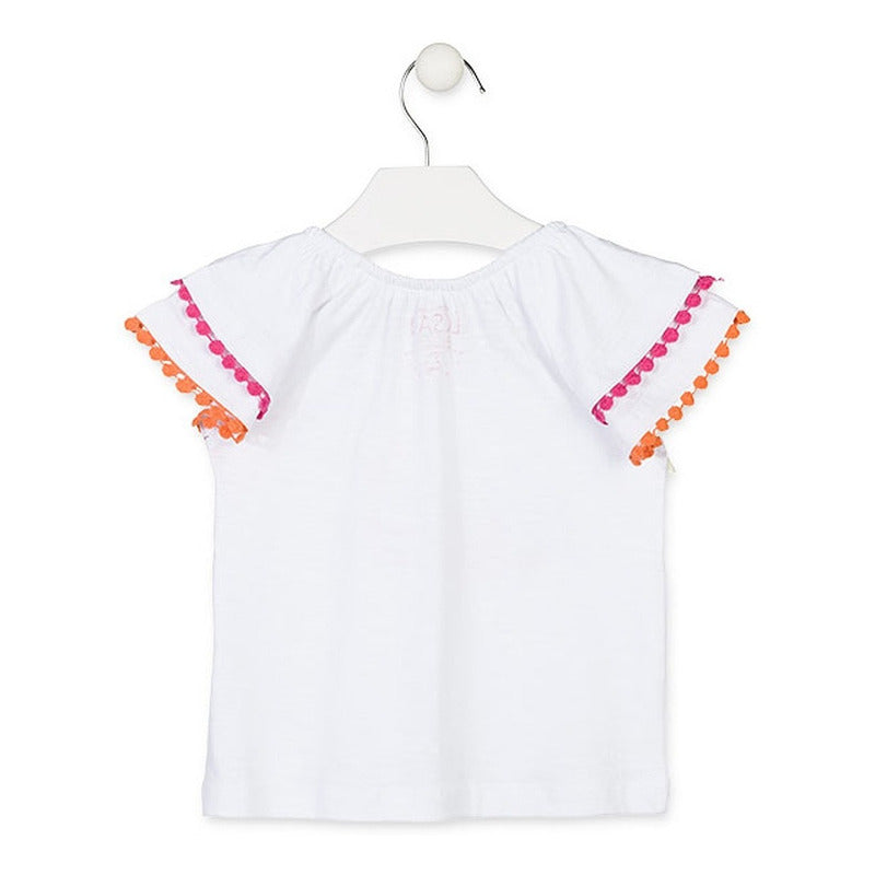 Blusa Holgada Con Adorno En Manga Mod.916-1022 Marca Losan®