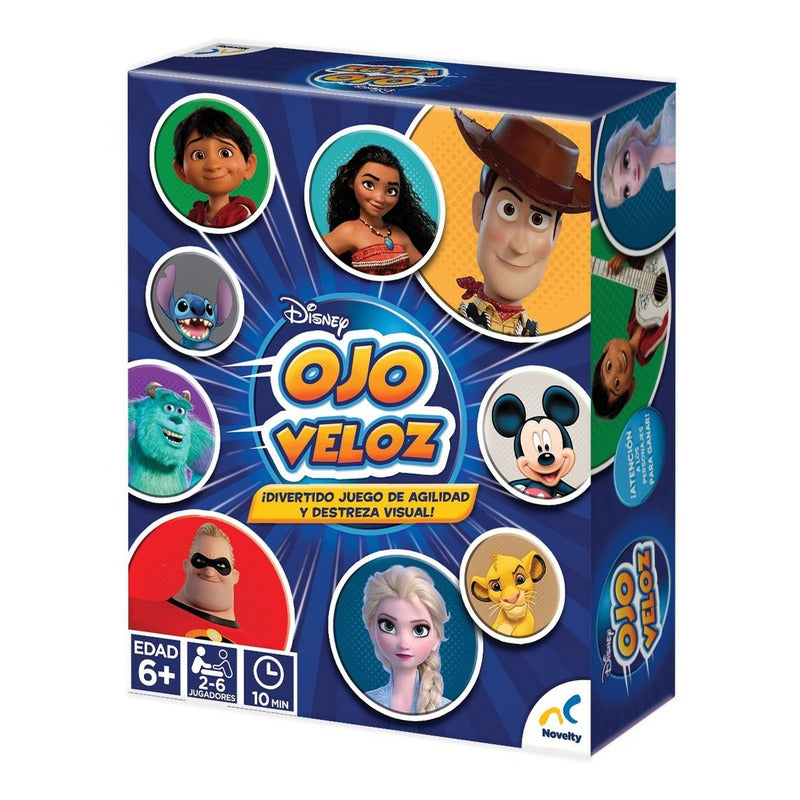 Juego De Mesa Novelty Ojo Veloz Disney Caja Cartón Edad 8