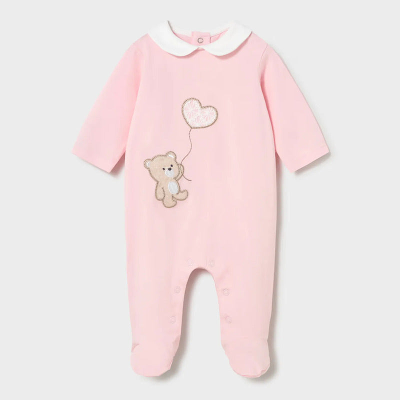 Mameluco Ligero Para Bebé Mod.1743 Marca Mayoral® Rosa 4-6 Meses Lisa