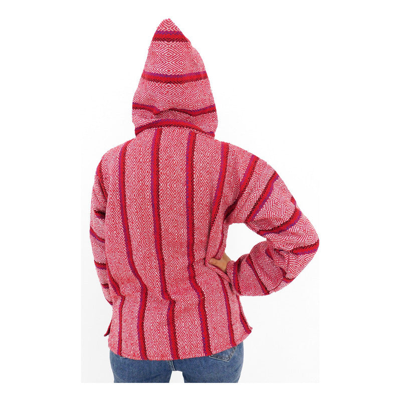 Suéter Poncho Canguro Artesanal Hoodie Acrilico Colores