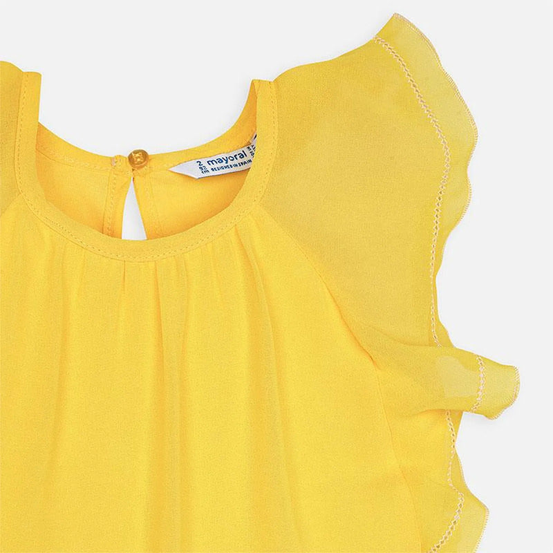 Blusa Ligera Casual De Niña Mod.3014 Marca Mayoral® Amarillo Lisa 4 Años