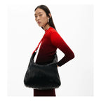 Bolso Mediano Con Relieves Mod. 26saxp54/2000 Desigual® Negro Relieves Níquel Rojo