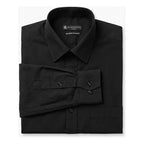 Camisa Semi Formal Para Hombre Mod.5030 Marca Manchester® Negro Lisa 18