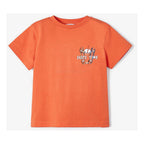 Playera Casual Comoda Para Niño Marca Mayoral® Coral Oscuro Skate Time 5 Estampa Localizada