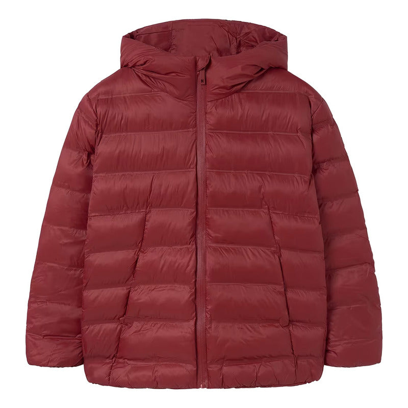 Chamarra Ultraligera Para Niño Mod.7456 Marca Mayoral® Terracota 8 Años Capitonado
