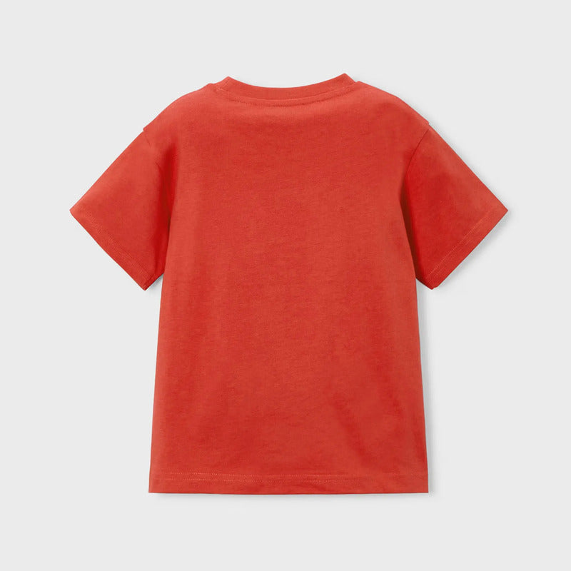 Playera Casual Para Niño Mod.3063 Marca Mayoral® Rojo Arcade 8 Años Lisa