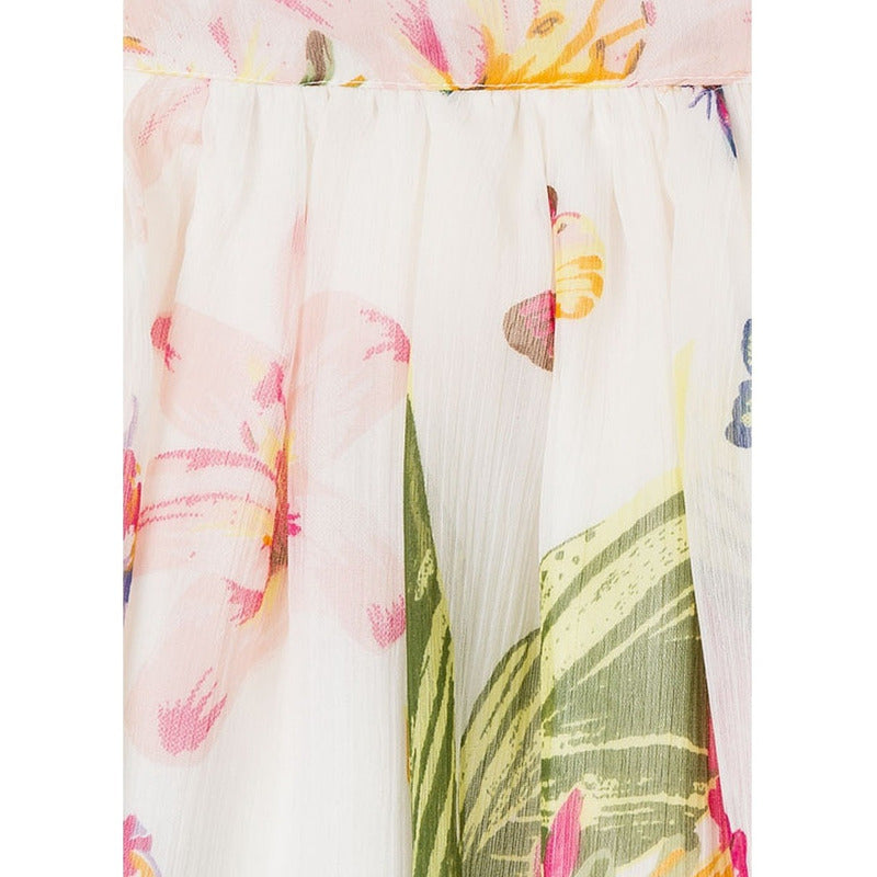 Falda Floreada De Niña Mod.016-77814al Marca Losan®