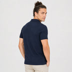 Playera Polo Para Hombre Mod.play01 Marca Truval® Azul Oscuro M Lisa