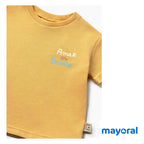 Playera Casual Para Bebé Recién Nacido M.1077 Marca Mayoral® Miel Amar Es Bonito 18 M