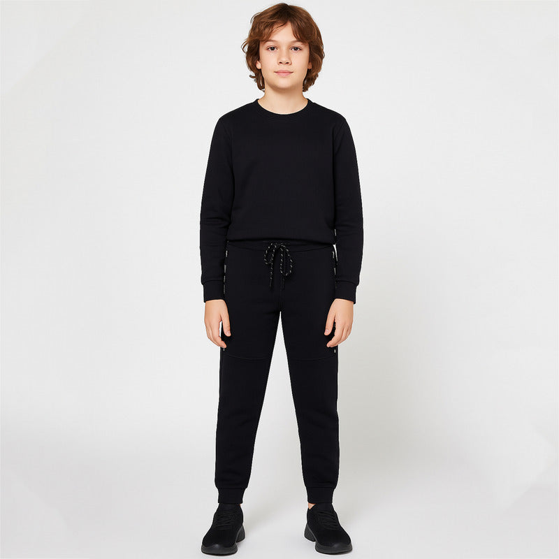 Pants Deportivo Para Niño Mod.6520 Marca Mayoral® Negro Liso 16