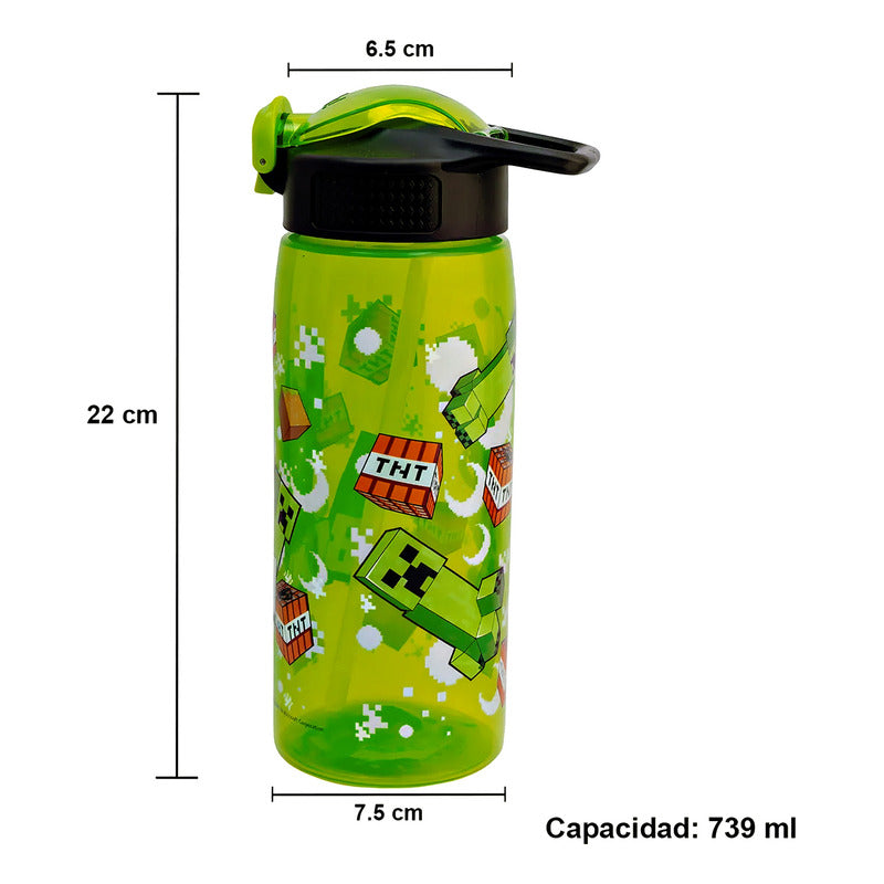 Botella Infantil Ligera Para Agua 700ml Diseños Animados