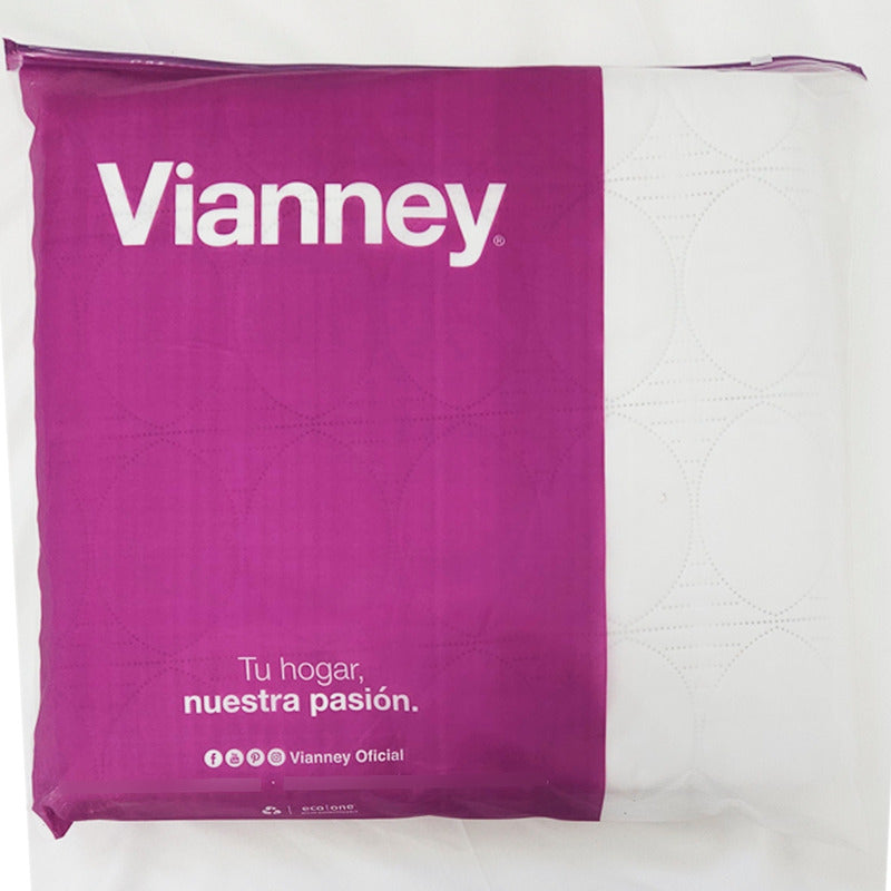 Protector De Colchón Impermeable Mat Basico Plus Vianney® Blanco Liso Matrimonial