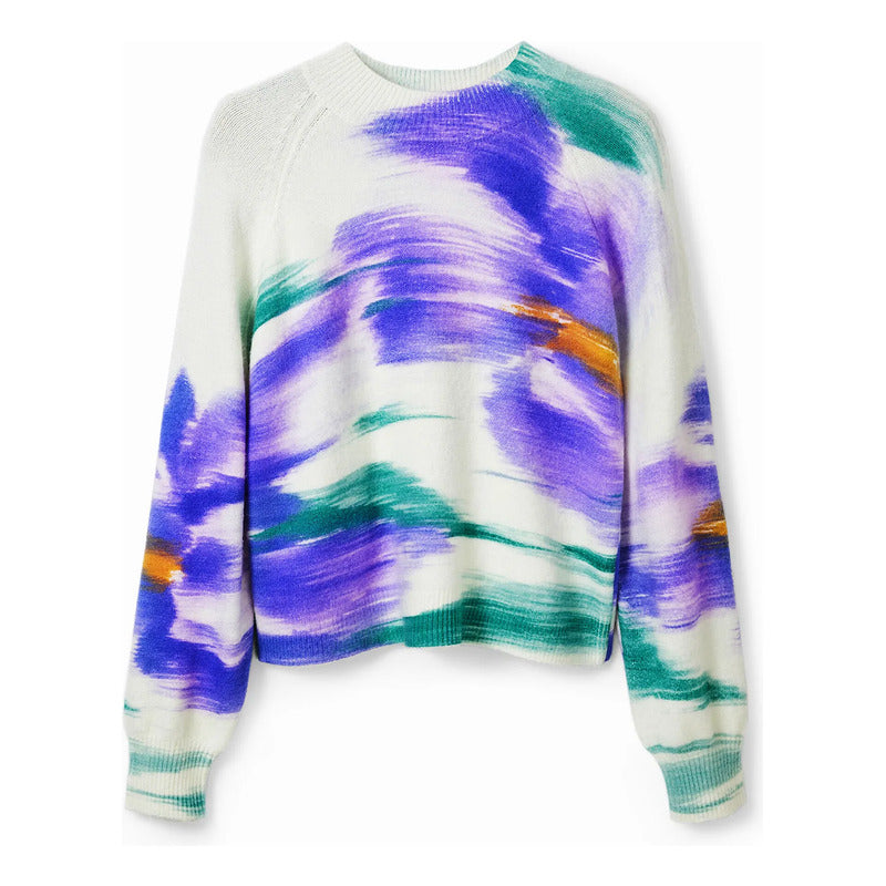 Suéter Suave Para Mujer 23wwjf04/1001 Marca Desigual® Multicolor Desenfocado S
