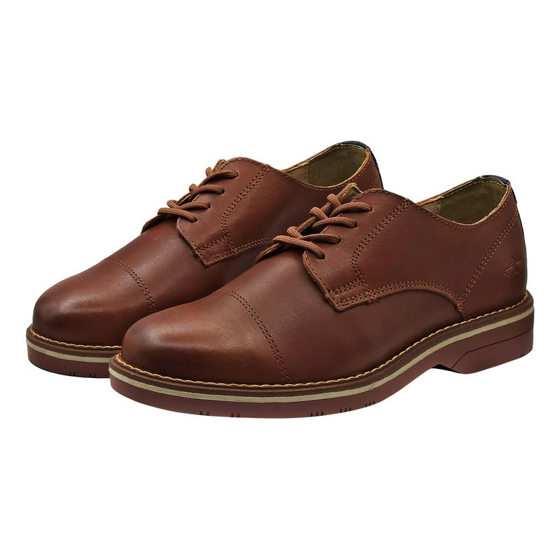 Zapato Formal Para Hombre Mod. D2125691 Marca Dockers® Chocolate Lisa 27,5 Mx