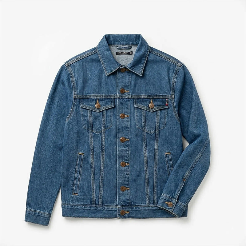 Chamarra Casual Ligera Mezclilla Para Hombre Bleach Oggi® Mezclilla Ch Lisa