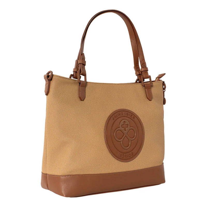 Bolso Satchel Para Dama Mod.ji 2931 Marca Jaime Ibiza® Carmelo Panal Chocolate