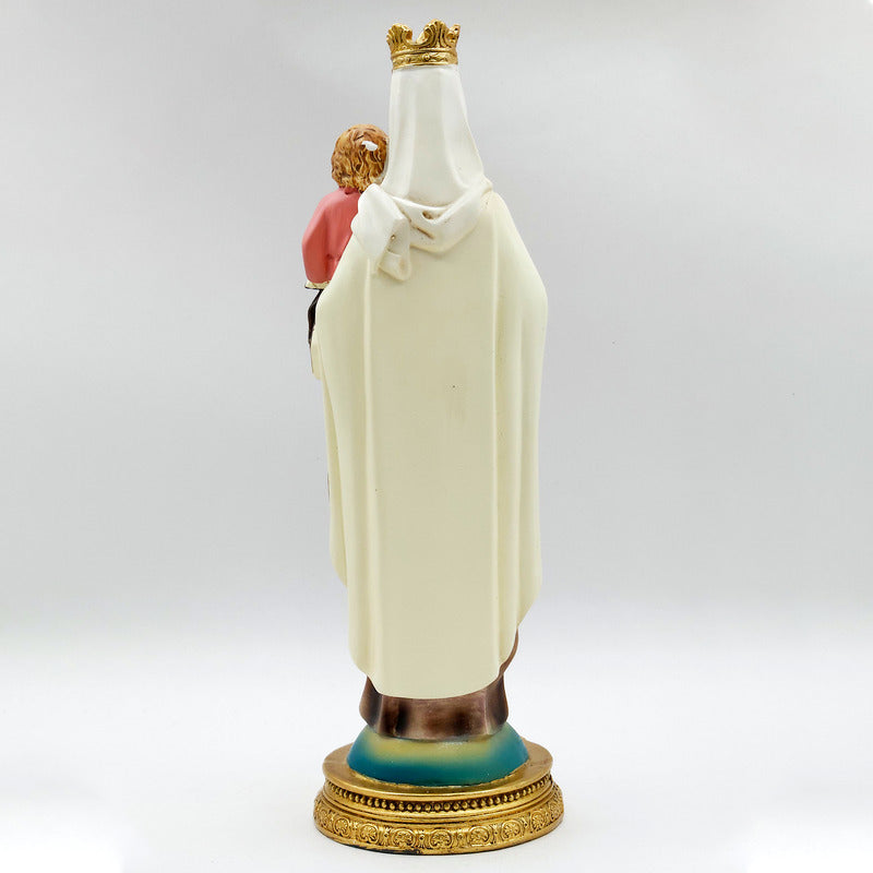 Imagen Religiosa De Resina Virgen Del Carmen 20cm Multicolor