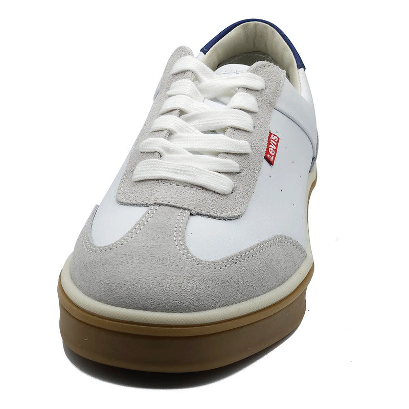Tenis Pavel Casual Para Hombre Mod.l2126591 Marca Levís® Blanco Lisa 7,5 Mx