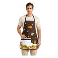Mandil Delantal Ajustable Multiusos Repelente 65x50cm Marrón Frutos