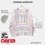 Suéter Poncho Canguro Artesanal Hoodie Acrilico Colores