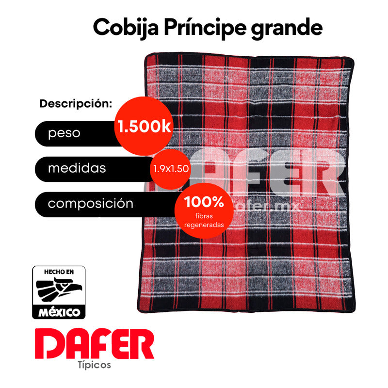 Cobija Mexicana Príncipe De Color Grande 1.5k 1.9x1.5m