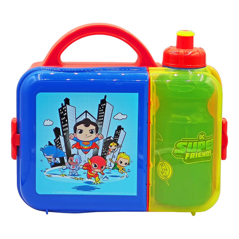 Lonchera Infantil De Plástico Con Botella Diseños Varios