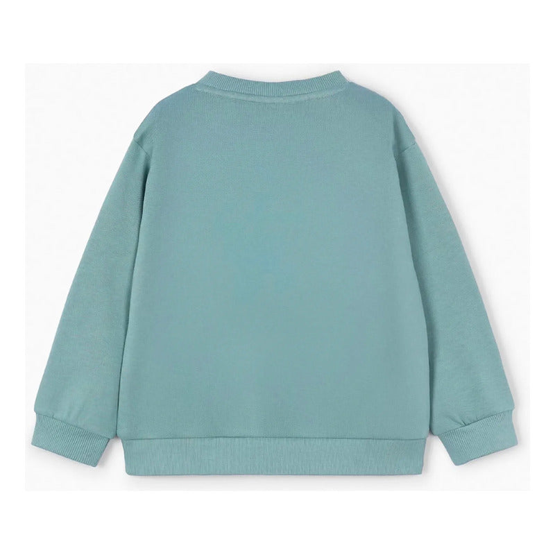 Sudadera Casual Con Bordado Para Niño M.4408 Marca Mayoral® 8 Años Glaciar Lisa