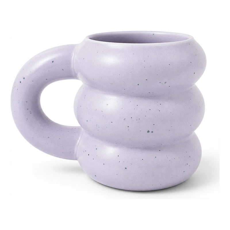 Taza Tarro De Porcelana En Forma De Donas 450ml Top Choice® Lila Donas