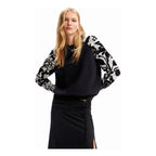 Suéter Suave Para Mujer 23wwjf20/2000 Marca Desigual® Negro Floreado Xs