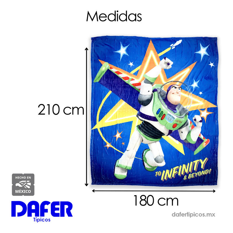 Cobertor Ligero Super Suave Matrimonial Diseños Providencia® Buzz Lightyear 850 G Multicolor