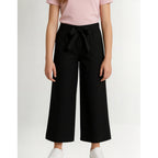 Pantalón Cropped Con Lazada De Punto Roma Mod.6577 Mayoral® Negro Liso 16