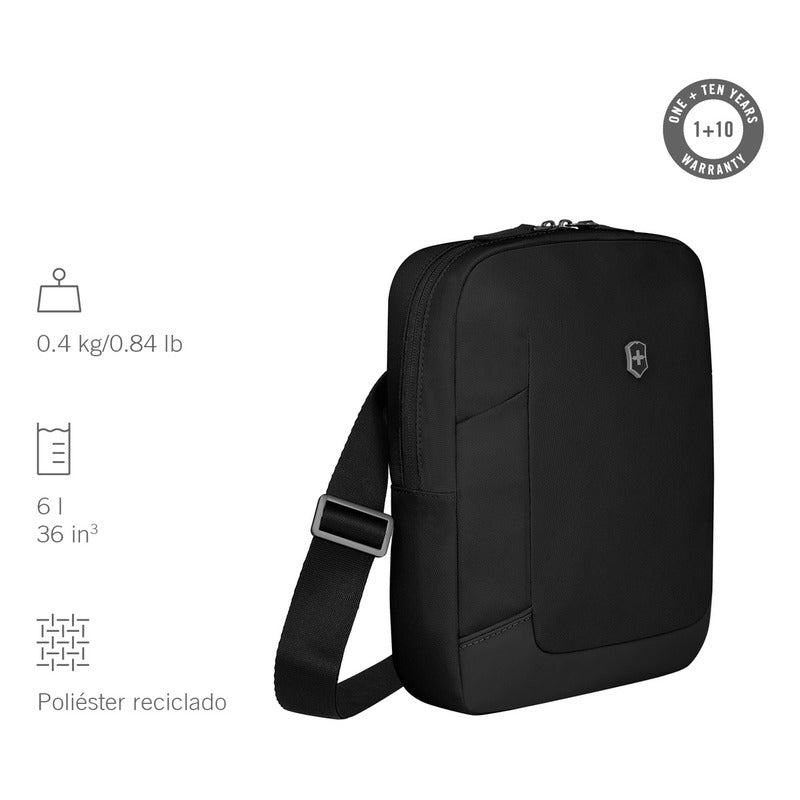 Victorinox Bolso Altmont Modern Crossbody Bag,negro Negro Lisa Negro Liso Níquel