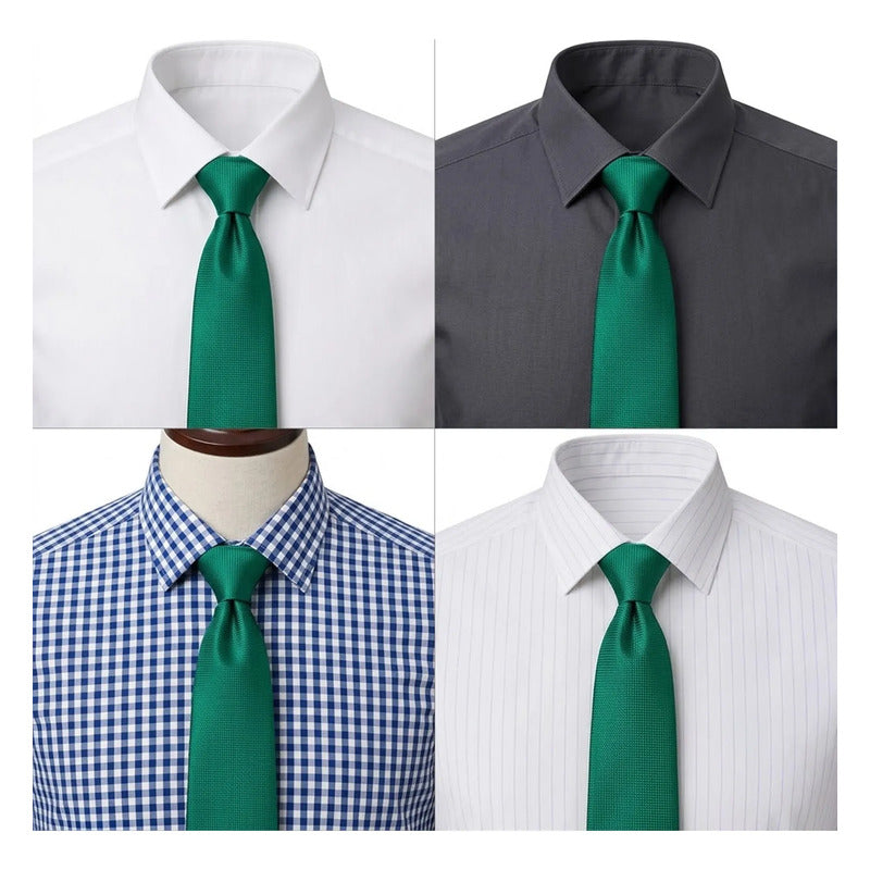 Corbata Elegante Para Hombre Eventos Y Negocios Marca Cotu® Verde Oscuro Texturizado 160 Cm