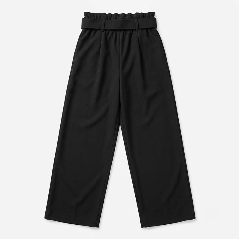 Pantalon Con Cinturon Para Mujer Mod. Kf099 Marca Julys® Negro Lisa G