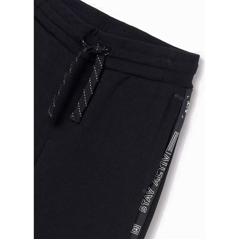 Pants Deportivo Para Niño Mod.6520 Marca Mayoral® Negro Liso 16