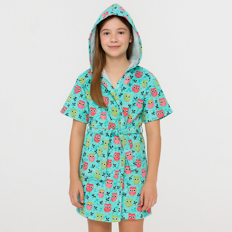 Bata De Baño Microfibra Estampada Diseños Animados