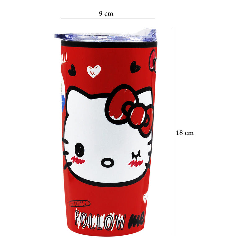 Vaso Termo Con Tapa 450ml Para Adulto Diseños Varios