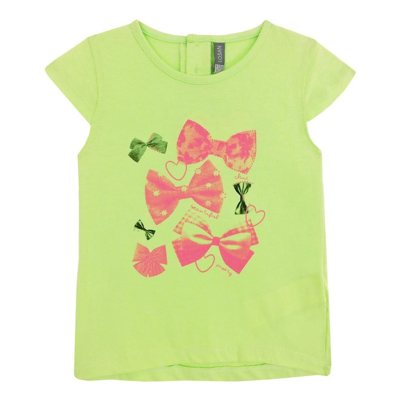 Blusa Ligera Casual  Manga Corta Para Bebé Marca Losan®