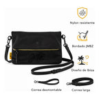 Cartera Crossbody Con Cierre Para Dama M.ji701 Jaime Ibiza® Negro Liso