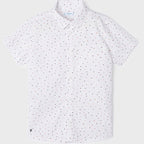 Camisa Para Niño Mod.3163 Marca Mayoral® Blanco Puntos 6