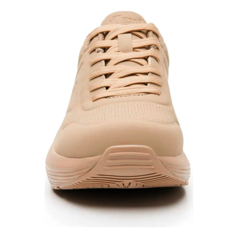 Tenis Con Cápsula De Aire Para Dama Mod.131501 Marca Flexi® Marrón Lisa 23 Mx
