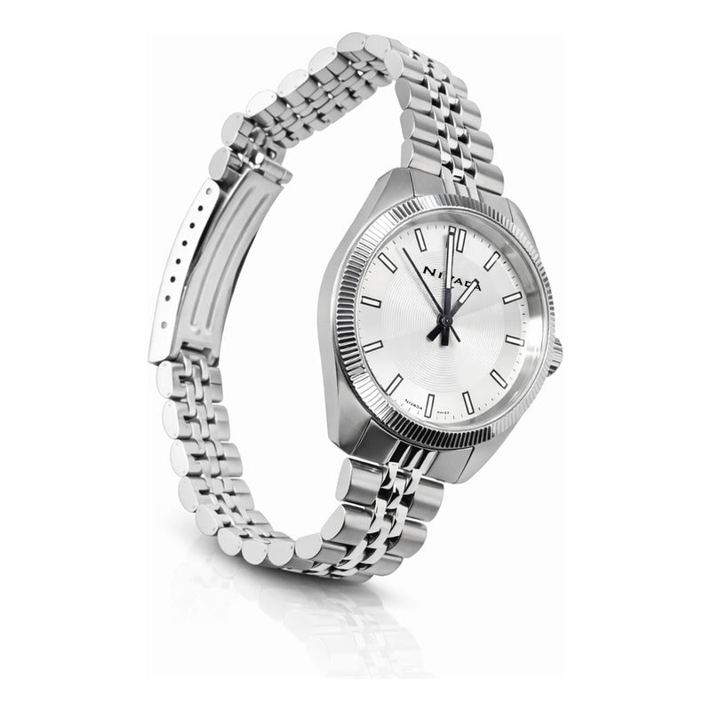 Reloj Para Mujer Np22364lmacbi Corporate Nivada Swiss® Plateado
