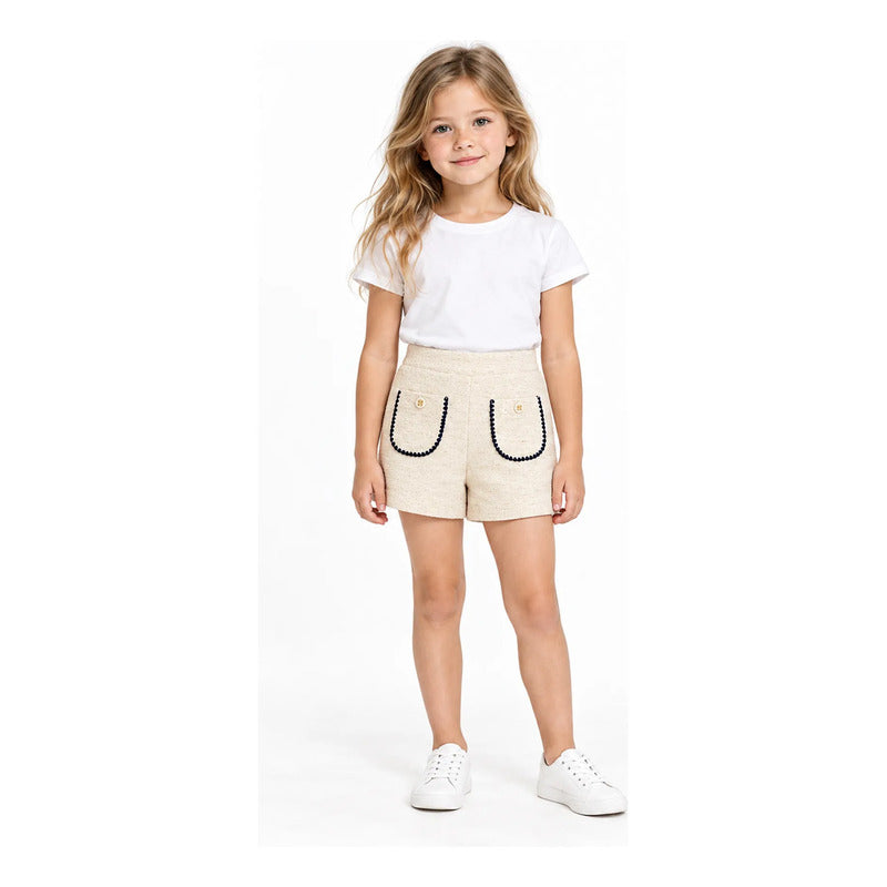 Short Casual Ligero Para Niña Mod. 3219 Marca Mayoral® Lino Lisa 7 Años