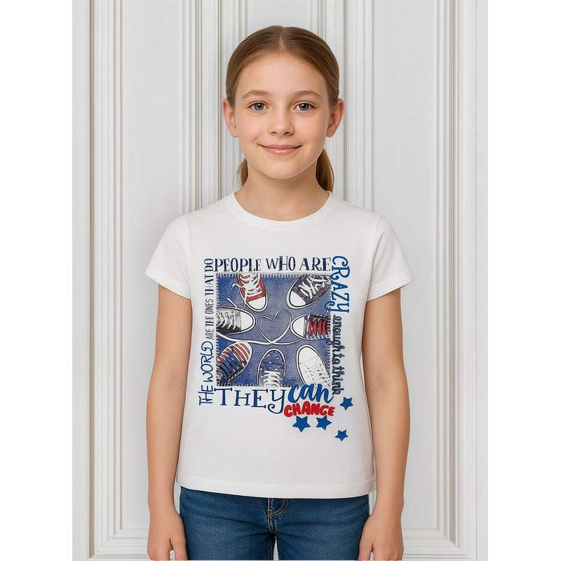 Blusa Casual Para Niña Mod.3015 Marca Mayoral® Blanco 9 Años